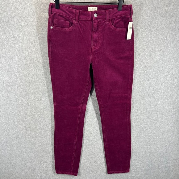 Pilcro Pants - Anthropologie Pilcro High-Rise Skinny Corduroy Pants Womens 28 Purple NWT
